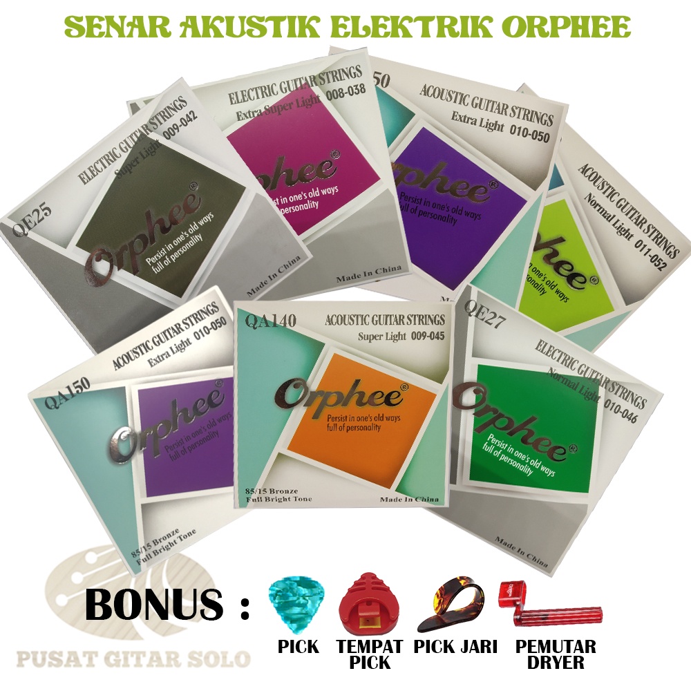 Senar gitar akustik Dan elektrik orphee nilon