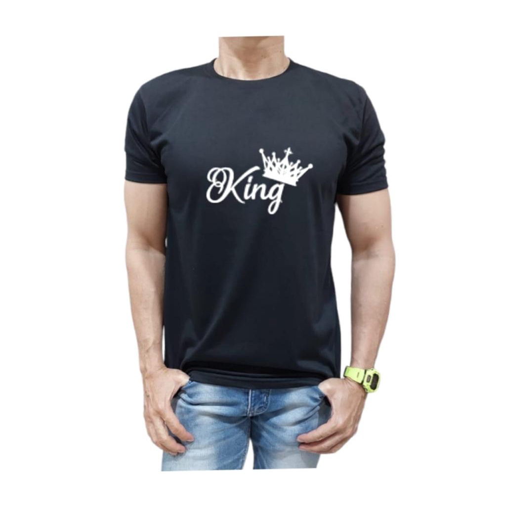 KAOS PRIA BAHAN KATUN MODEL TULISAN KING NYAMAN DIPAKAI TIDAK PANAS