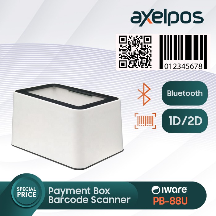 OMNI BARCODE SCANNER 1D-2D IWARE PB88U PAYMENT BOX QRIS / DANA - BLUETOOTH