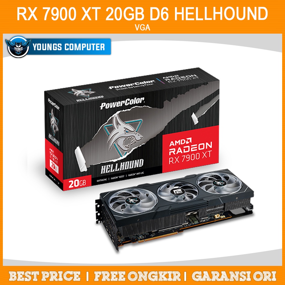 VGA POWERCOLOR RADEON RX 7900 XT HELLHOUND 20GB GDDR6 | VGA RX7900XT