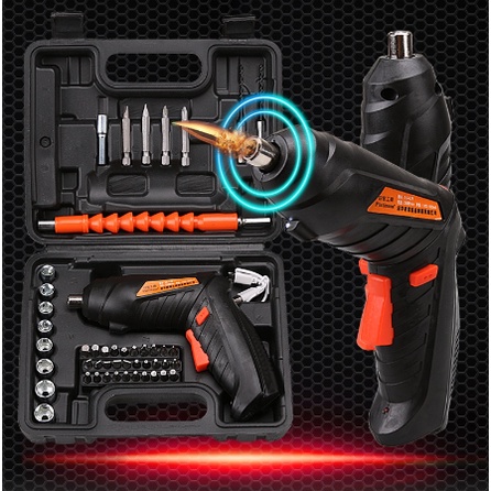 [ Cinicini ] Mesin Bor Tanpa Kabel Set Aksesoris Obeng Listrik/Mesin Bor Cordless Mini 48pcs Set / Bor mini / Screwdriver Baterai