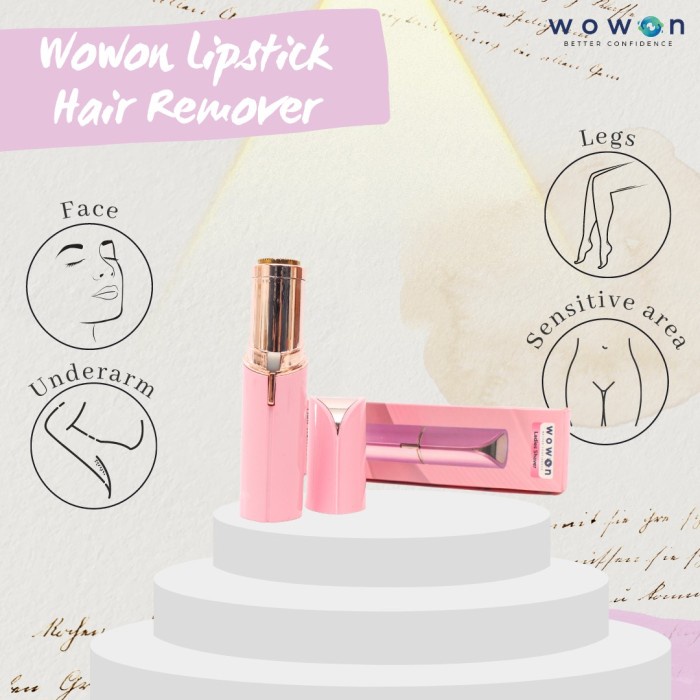 Alat Cukur Rambut Wowon Ladies Hair Remover (Alat Cukur Bulu Wanita Portable / Mini) - pink(Q7Z4) Al