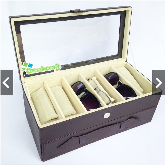 HARGA GROSIR - Kotak Tempat Kacamata dan Aksesoris / Glasses Box Organizer / Box Kacamata
