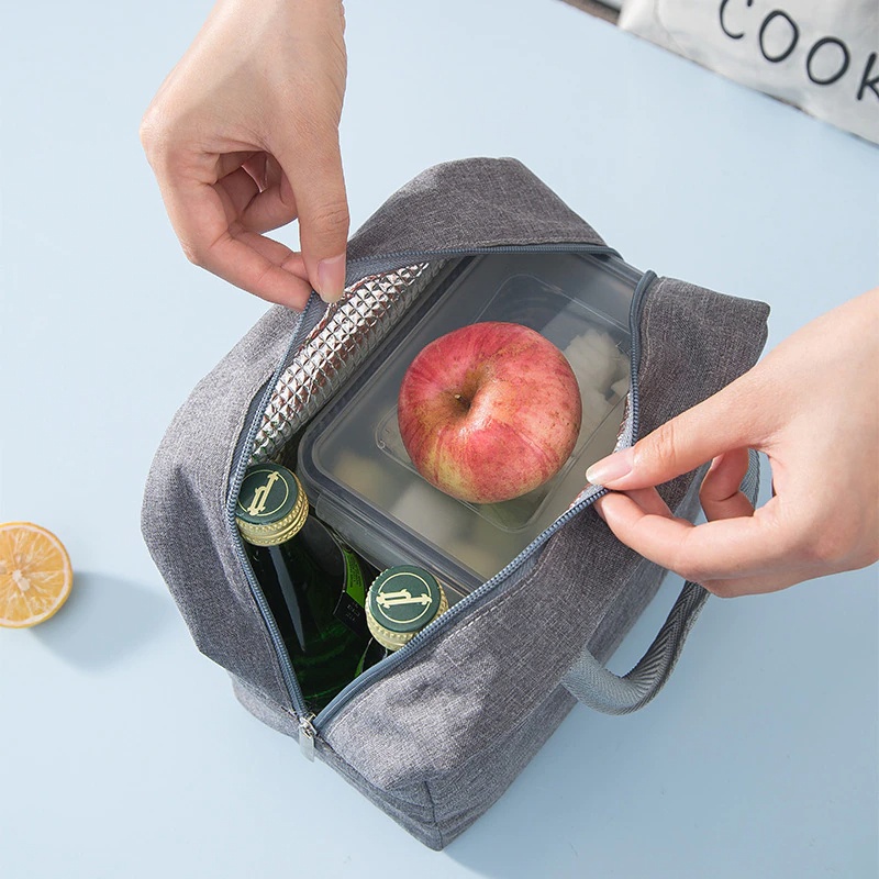 TAS BEKAL LUNCH COOLER BAG TAS TERMAL BOX MAKANAN ALUMINIUM KOTAK MAKAN PORTABLE