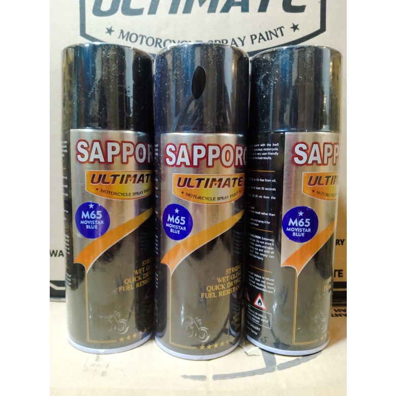 pilok pilox cat semprot sapporo ultimate saporo m65 movistar blue biru movistar 400ml