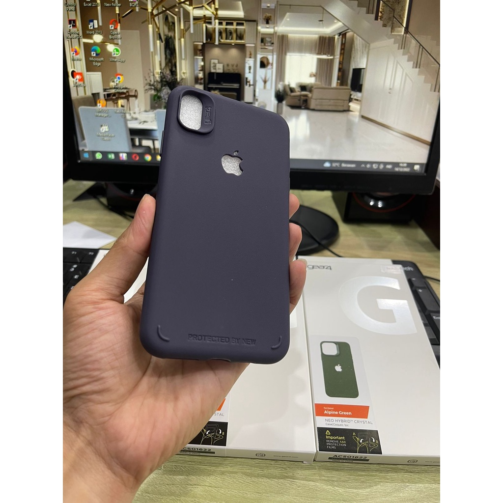 ORI ! Case GEAR 4 Colour iPhone 14 + 13 12 11 14Pro 14Promax 13 Pro 12Pro 11Pro 12 Pro Max 11Promax X Xs XR XSMAX SoftCase Premium Warna Biru Pasifik Blue Neavy Black hitam gelap Anti glare Matte Doff Soft Silicone Kondom Karet Green TPU Plastic