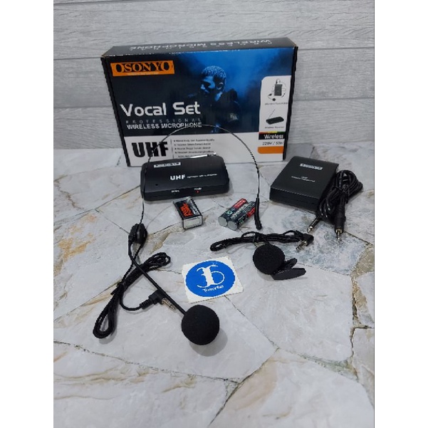 Mic Jepit Bando Wearless Vocal Set Microphone OsonyO UHF ORIGINAL