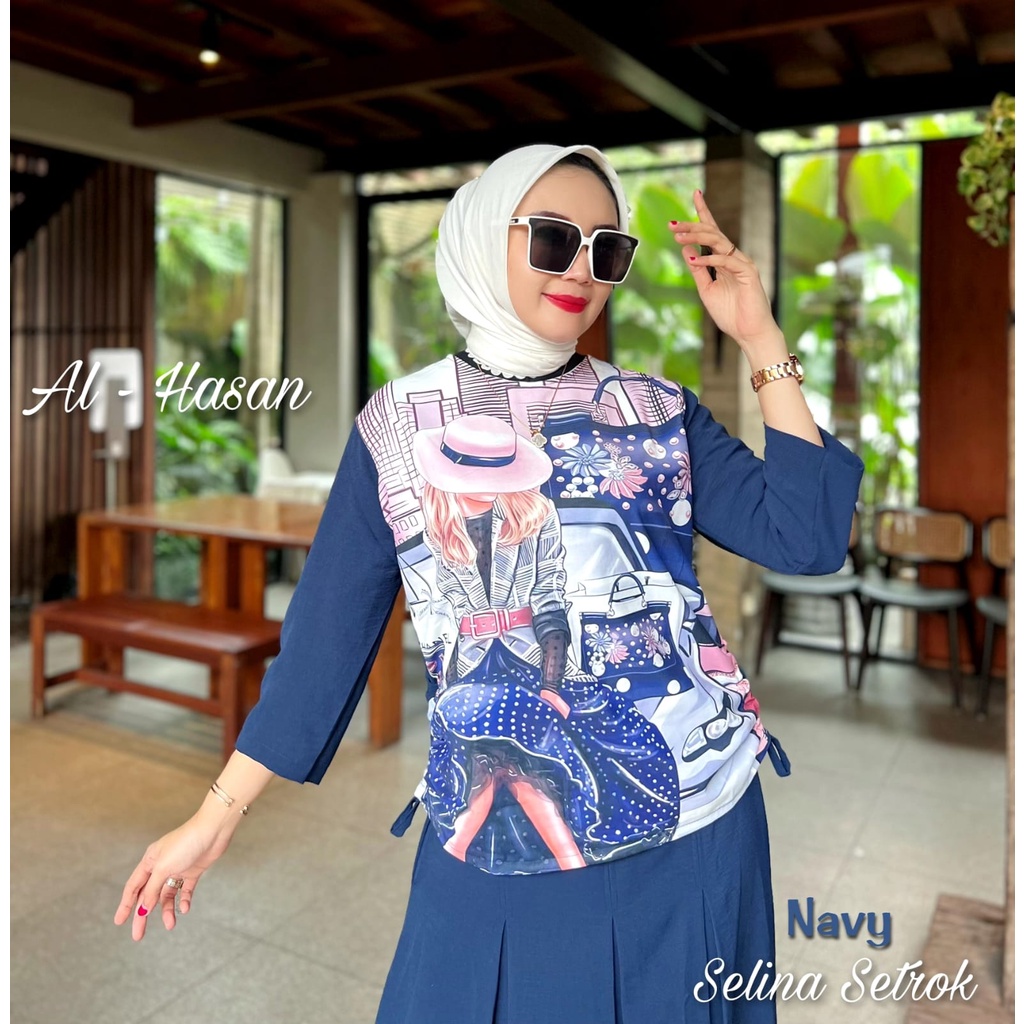 Selina - Ghea Set Rok Original Al-Hasan/ Set Rok Bahan Cey Airflow