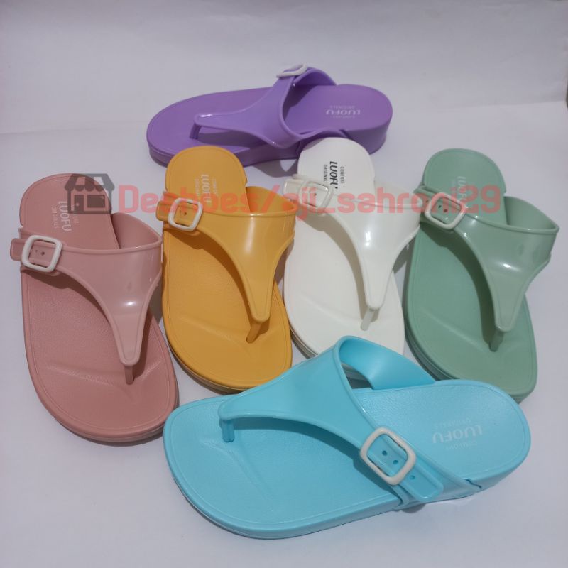 LUOFU E 7154 - E01WS6 SIZE 36-40 l Sandal jepit jelly wanita
