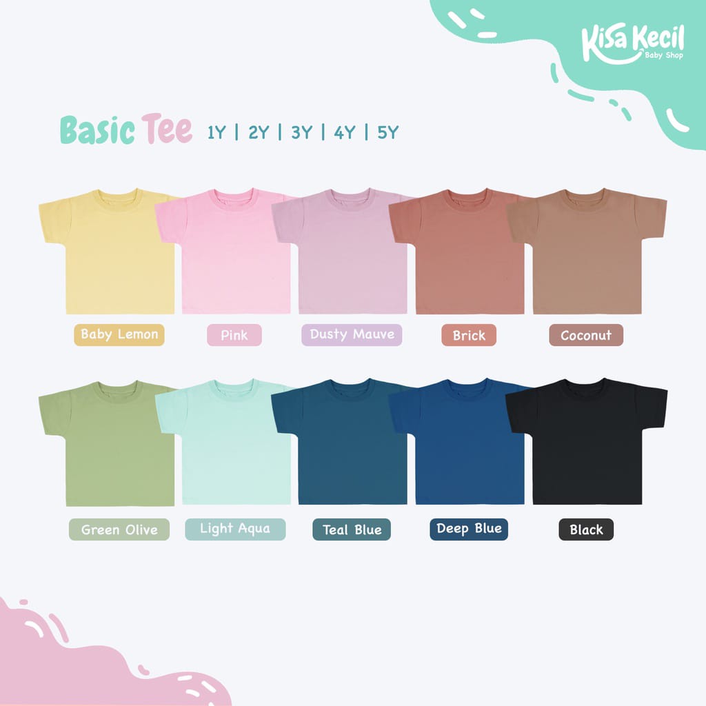 Booyah Baby &amp; Kids Kaos Anak - Basic Tee (1-5 Tahun) Kaos Anak Earth Tone Series | Part 2