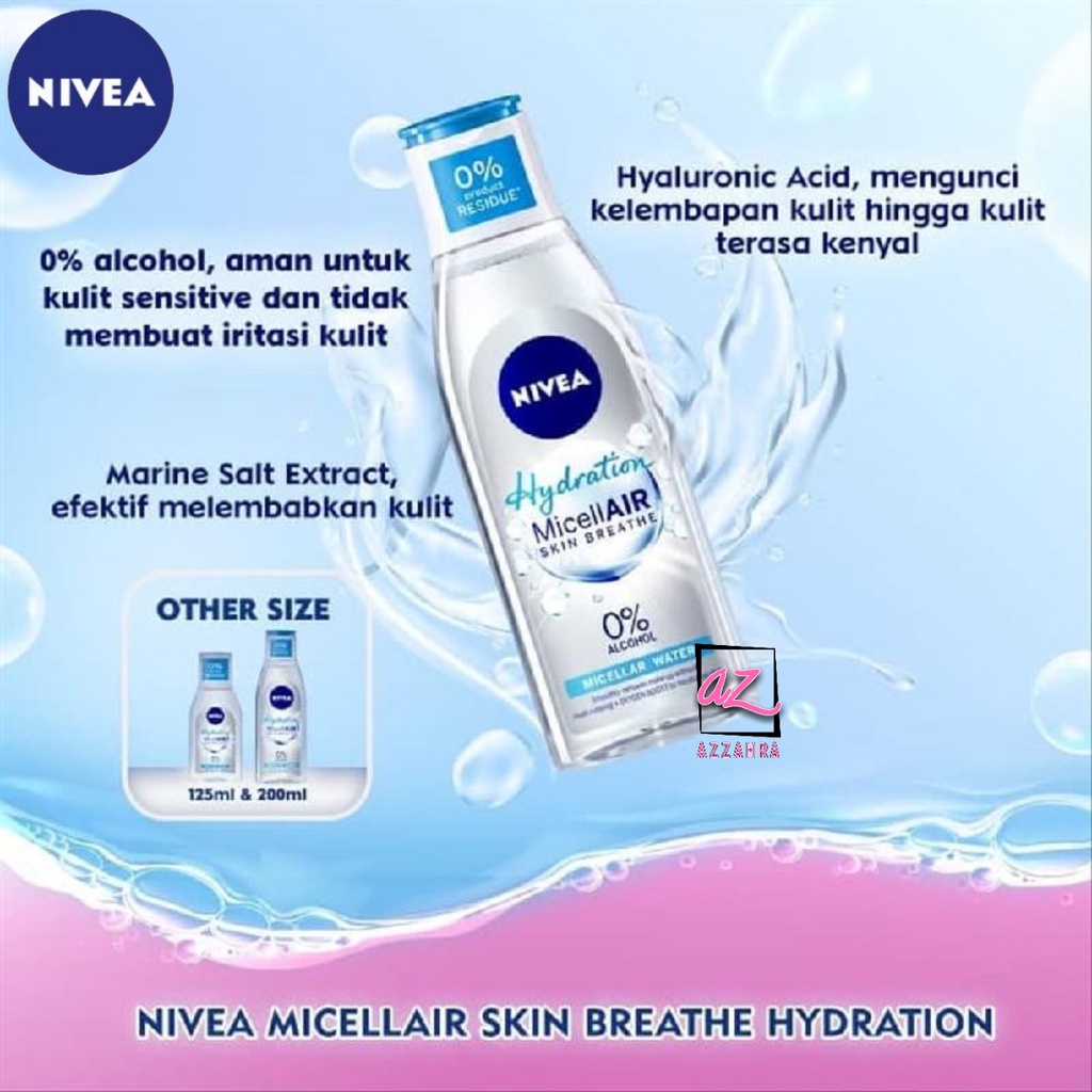 NIVEA MicellAir Oil &amp; Acne Care | Black XPERT | Make Up Double Eye Remover | Pearl And White | Hydration 125ml