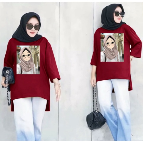 FC - TUNIK BASIC OVERSIZE WANITA HIJAB'S VARIASI 0340 DTF