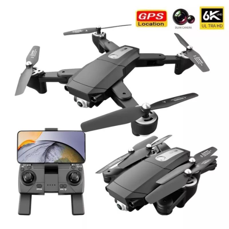 DRONE GPS MURAH LIPAT S604 4K DUAL KAMERA 5GHZ
