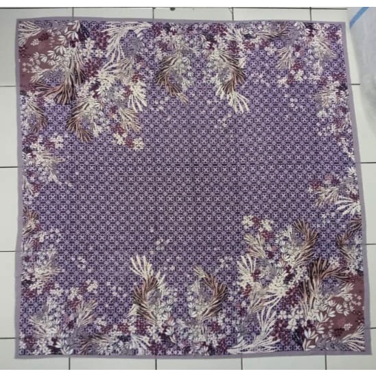 Diskon!! Hijab Voal Segi Empat Jumbo Motif Sidkia Ungu Ukuran 125 x 125 Jilbab Syar'i Motif Kerudung Khimar Segiempat