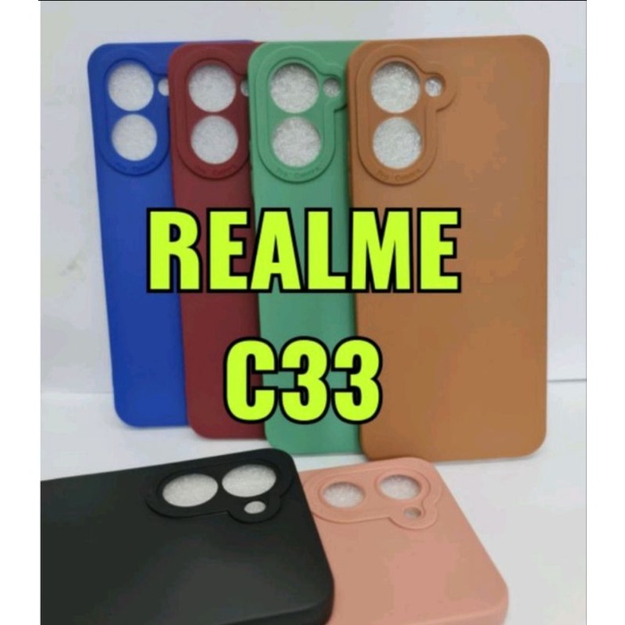 Type Hp REALME C33 C30 Soft case/slikon/kondom/case terbaru macaron pro camera/kamera