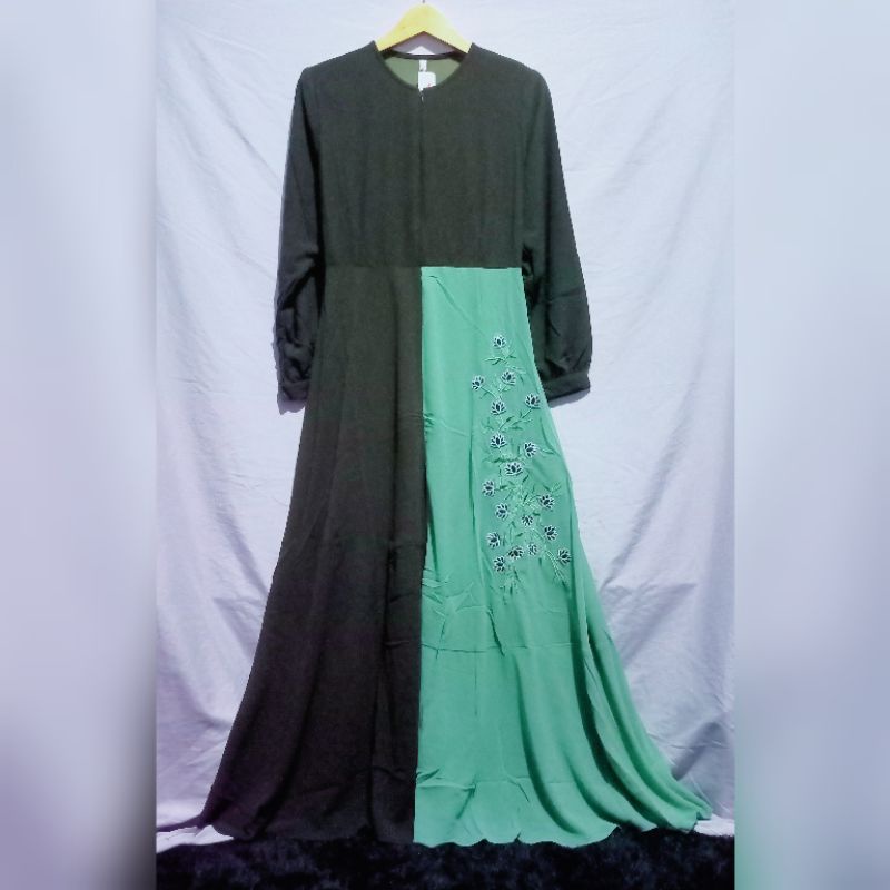 gamis famous ceruty premium mix bordir cantik