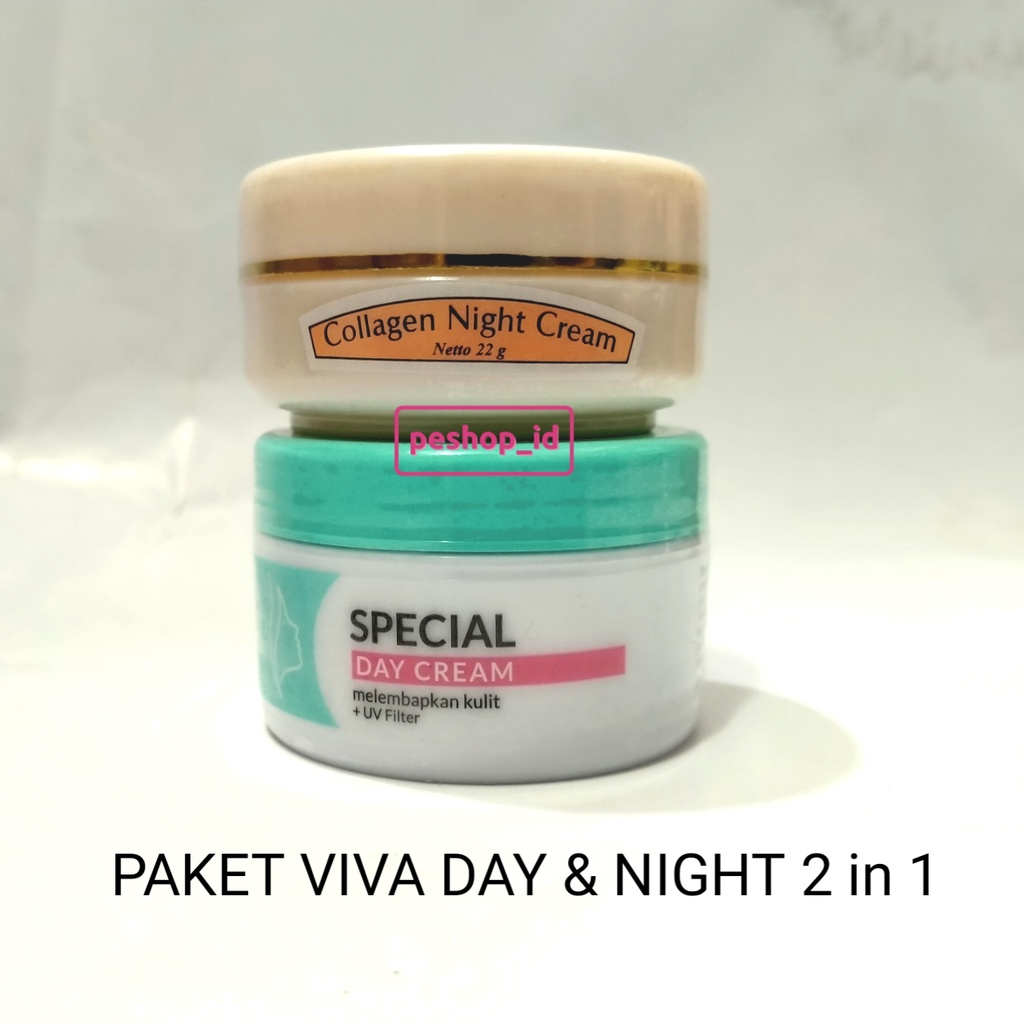 Paket perawatan viva siang dan malam isi 2 ( Special day cream dan Collagen )
