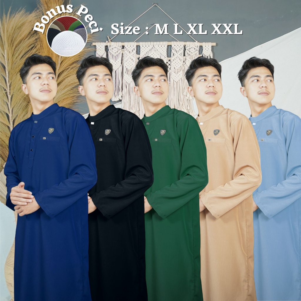 JUBAH ABU HASAN PRIA DEWASA DAN REMAJA/gamis pria jubah gamis/kurta arabic TERLARIS DAN TERMURAH DENGAN HARGA HEMAT