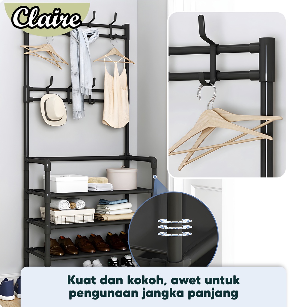 Stand Hanger Rak Multifungsi / Tempat Gantung Pakaian Serbaguna