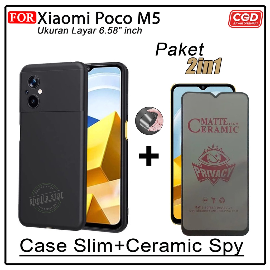 Promo 2in1 Case Poco M5 Poco X5 5G M4 Pro Softcase Slim Black Protect Casing