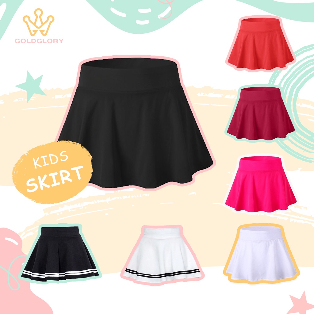 GOLDGLORY Rok Anak Pendek Scuba Mini Rok Payung Anak Terbaru Murah Trendy