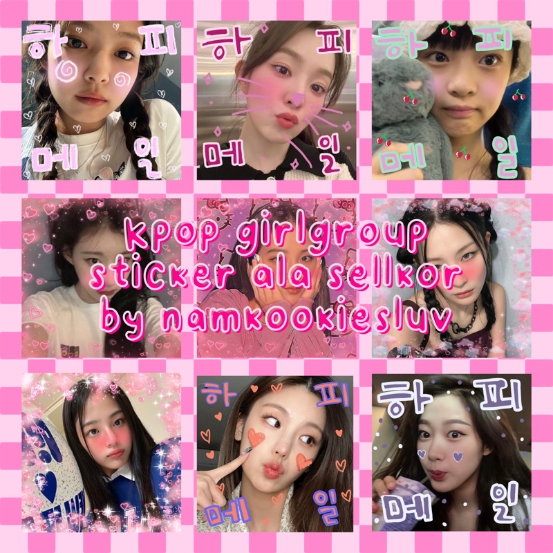 

[bisa cod] kpop girlgrup deco stiker ala sellkor le sserafim ive new jeans red velvet aespa itzy blackpink