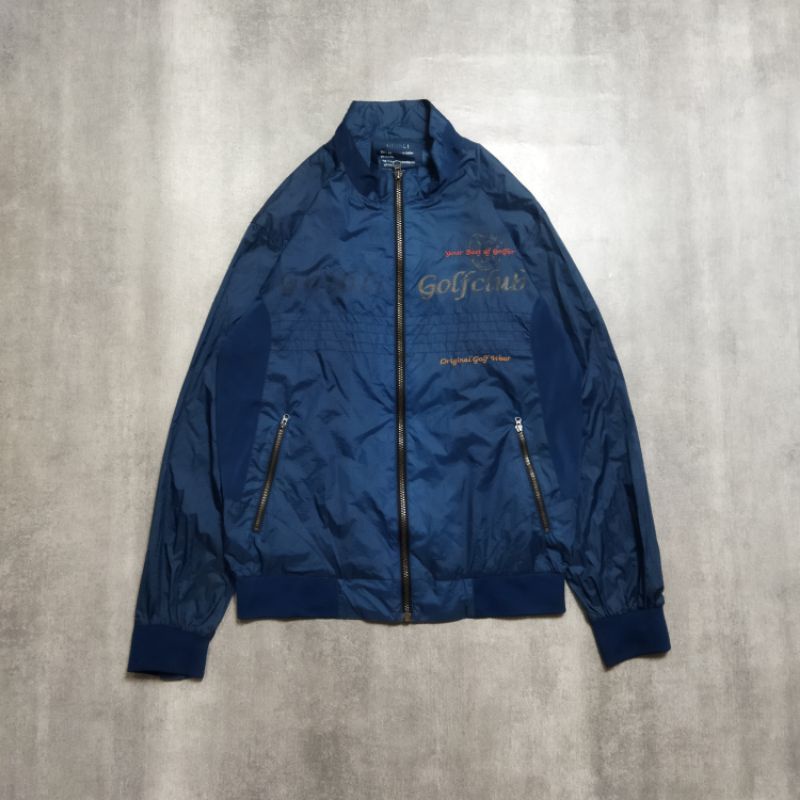 jaket running olahraga parasut tipis anti angin second brand