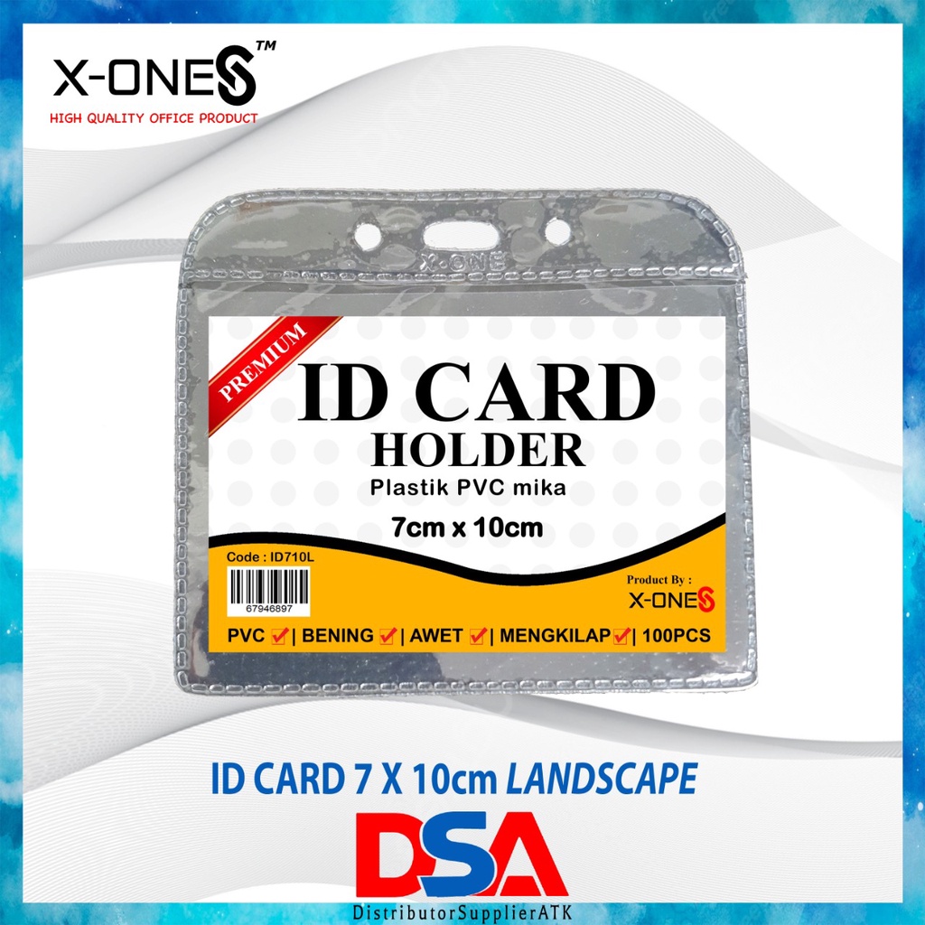 

DSA - PLASTIK MIKA ID CARD / NAME TAG 7 x 10 CM TEGAK / MIKA PLASTIK LANDSCAPE / TIDUR X-ONE