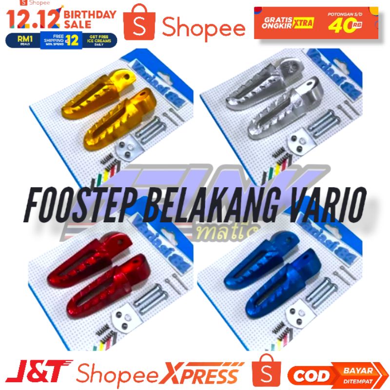 footstep step belakang CNC variasi motor HONDA vario scoopy beat