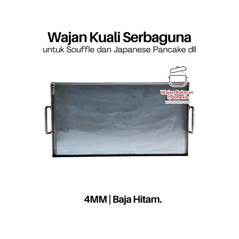 [4MM] WAJAN PERSEGI TEBAL 4 MM UKURAN BESAR UNTUK ROTI BAKAR, BURGER, KEBAB, ROTI JOHN / WAJAN SOUFF