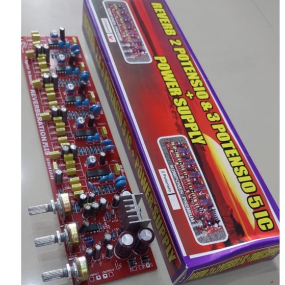 kit Echo Nyees Reverb 5 ic 3 Potensio Komponen bagus Milar mkm PLUS REGULATOR