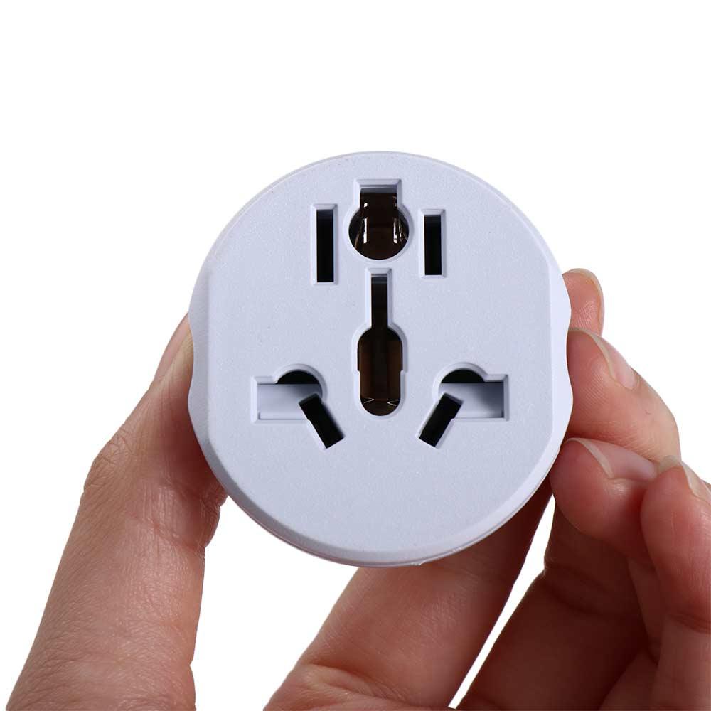 Nickolas1 Adaptor Colokan Listrik Universal Travel Adapter Europe Plug AU UK CN US To EU Eropa Plug 2pin Bulat Socket Plug Converter AU UK CN US To EU Plug