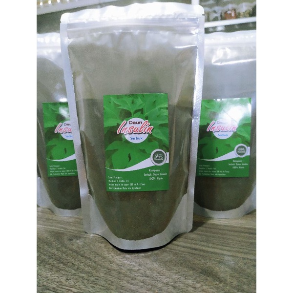 

Serbuk Daun Insulin Murni 100% Netto 150gr