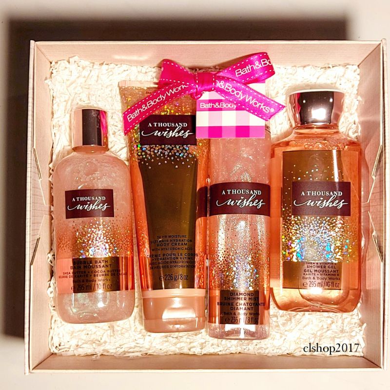 BBW A THOUSAND WISHES GIFT SET BATH &amp; BODY WORKS PAKET VALENTINE'S DAY ATW