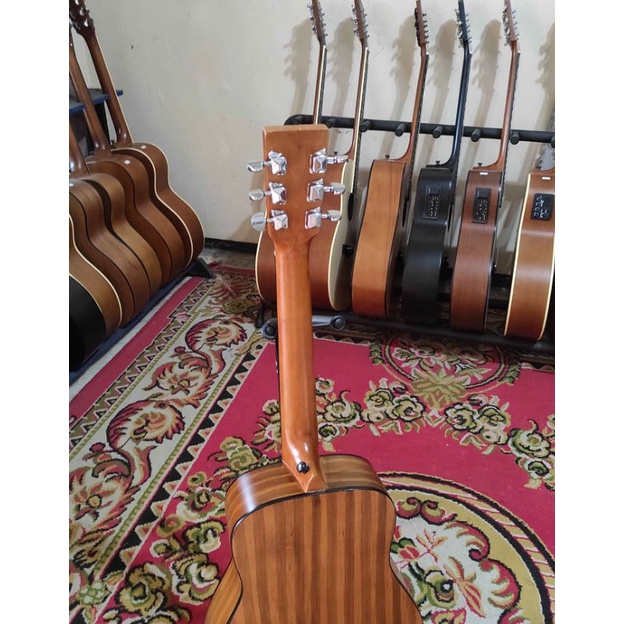 gitar akustik Elektrik junior 3/4 martein &amp; Go. tanam besi free packing kayu