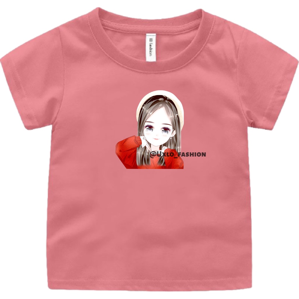 BAJU KAOS MURAH ANAK PEREMPUAN LENGAN PENDEK MOTIF KRAKTER KARTUN USIA 2-9TAHUN UXLO FASHION