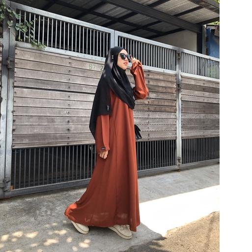 BISA COD ✔️Abaya HItam Abaya Syari Abaya Turki Abaya Jetblack Abaya Basic Abaya Polos ZAHRA|RA9