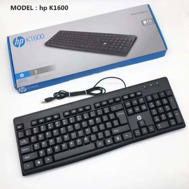 KEYBOARD WIRED HP K1600 USB / KEYBOARD KABEL USB HP K-1600