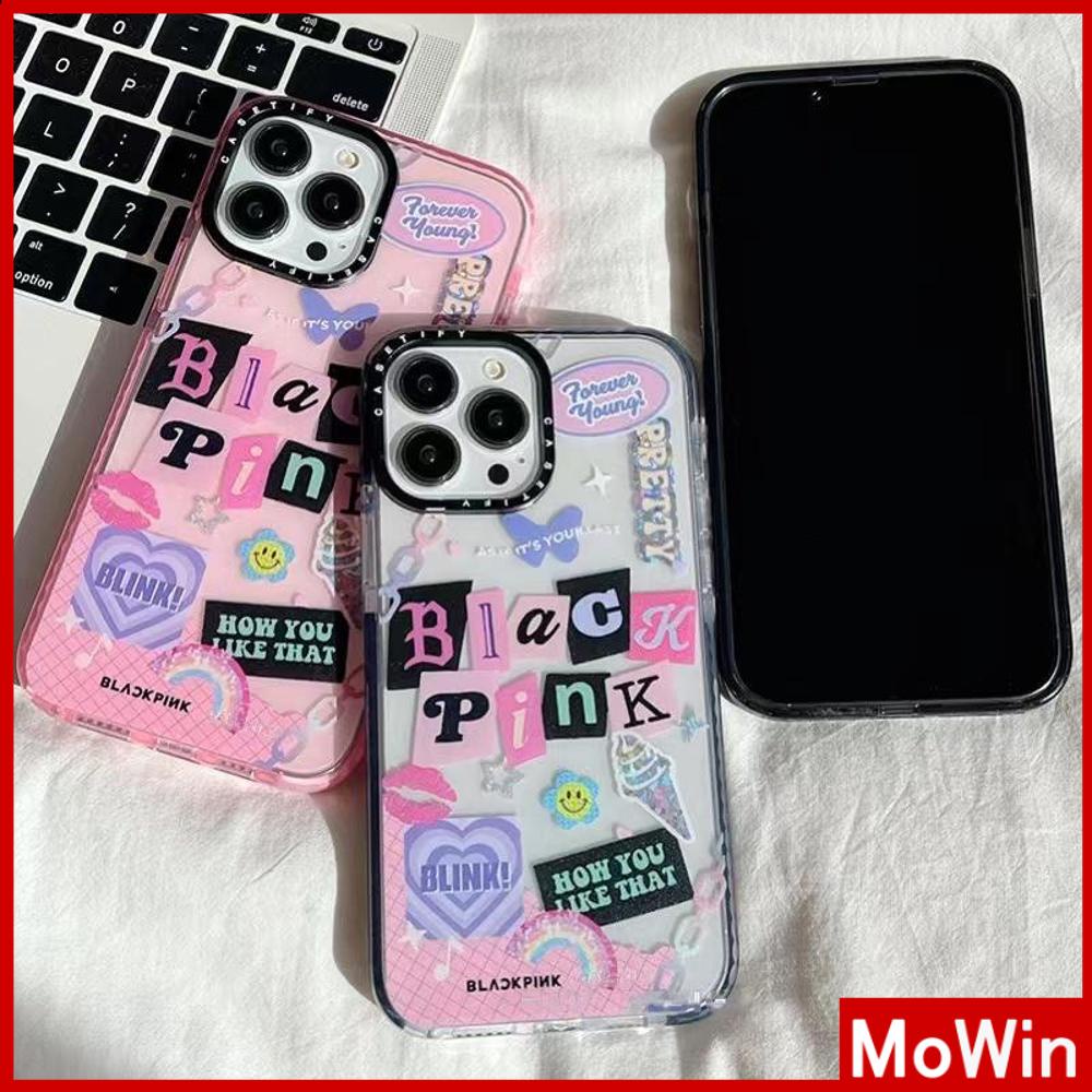 For iPhone 14 Pro Max iPhone Case Thickened TPU Soft Case Clear Case Shockproof Protection Camera Pink Black Cute Style Compatible For iPhone 13 Pro Max 12 Pro Max 11 xr 7Plus