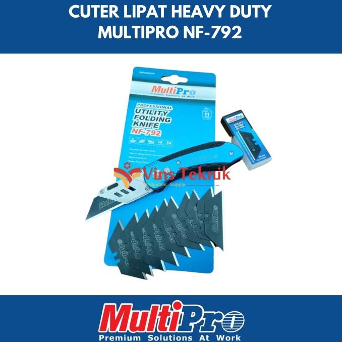 

UTILITY FOLDING KNIFE NF-792 MULTIPRO NF792 CUTER LIPAT HEAVY DUTY