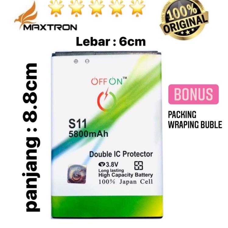 [ SALE ]  Baterai Maxtron S11 / S9 / S8 2020 Double Power Offon Maxtron Batre S11 S8 2020