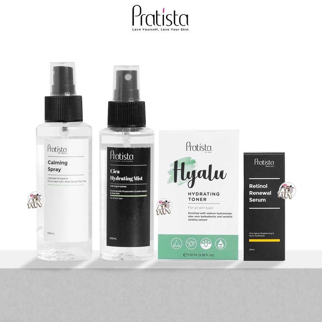 PRATISTA SKINCARE SERIES ( FACE MIST / SPRAY CALMING / SERUM RETINOL / TONER HYALU )