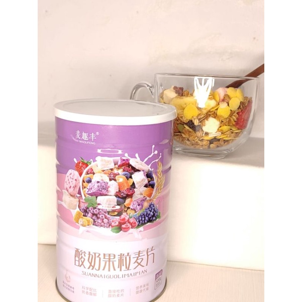 Jual Mai Qu Feng /Yogurt Fruit Cereal / Oatmeal Buah Yogurt / 500 Gram