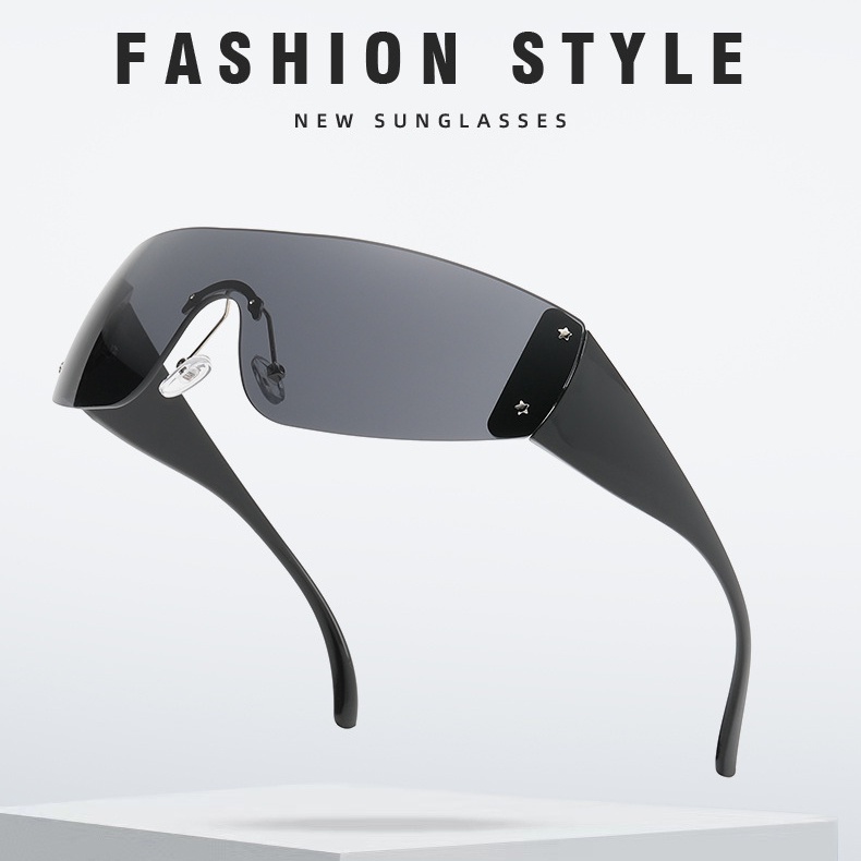 2023fashion Aesthetic Shades Sunglasses Untuk Wanita/Pria Kacamata Tanpa Bingkai Eyeglasses Colour