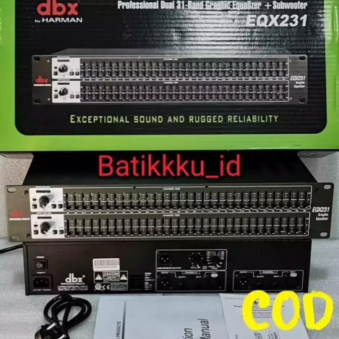 EQUALIZER/EQUALISER DBX EQX231+SUBWOOFER / DBX EQX 231 + SUBWOOFER NEW
