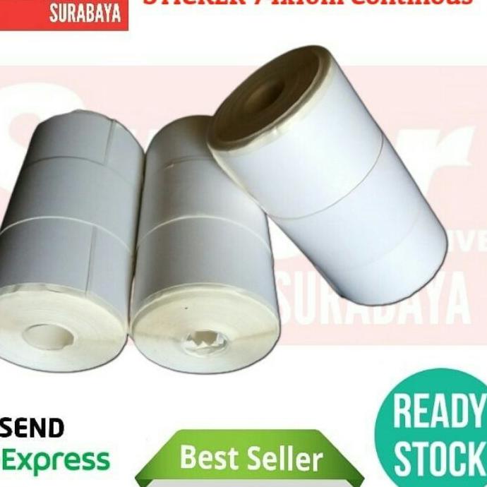 

✓ KERTAS LABEL STICKER PRINTER THERMAL 80mm SIZE 74x10M CONTINOUS - Cetak Resi Model Baru