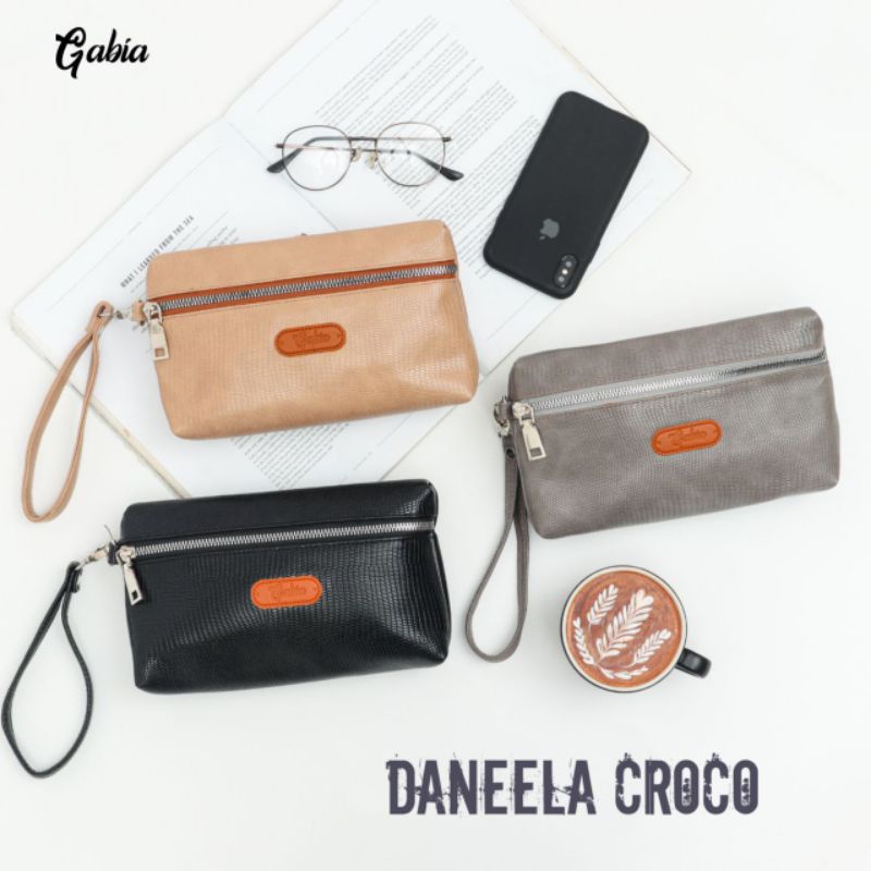 Gabia Pouch Daneela Croco Pouch Besar dan Panjang