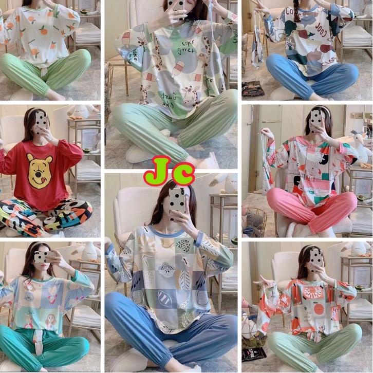Paling Diminati JC- Stelan Oversize Jogger PP / Piyama Oversize IMPORT / piyama wanita Korean Style