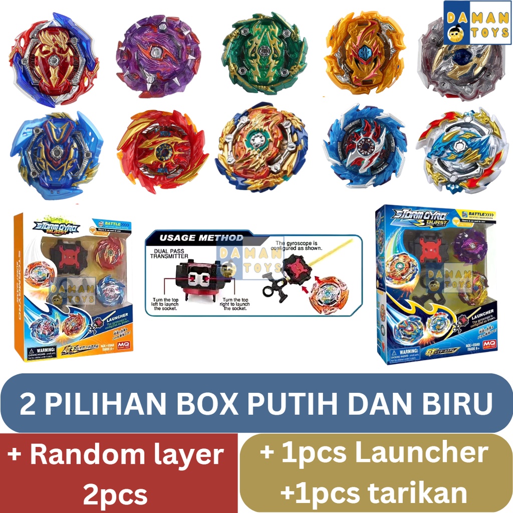 Mainan Gasing Beyblade Burst Launcher Lord Spriggan Phoenix Longinus Gangsing Bayblade