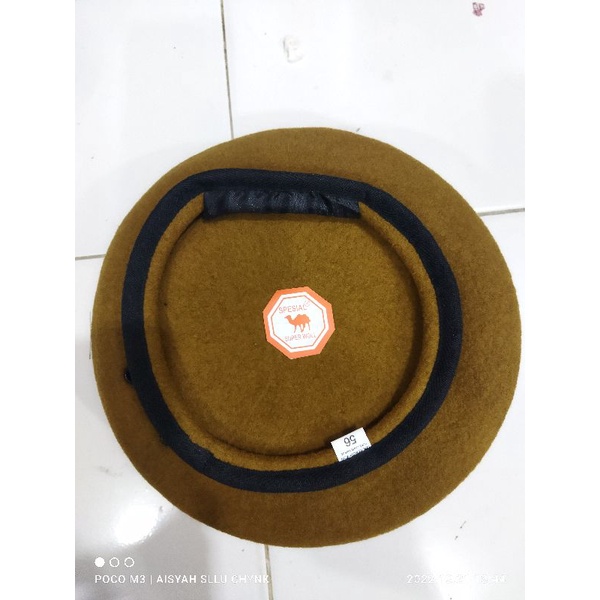 BARET TNI/ BARET SUPER WOLL/ BARET KEMEL COKLAT
